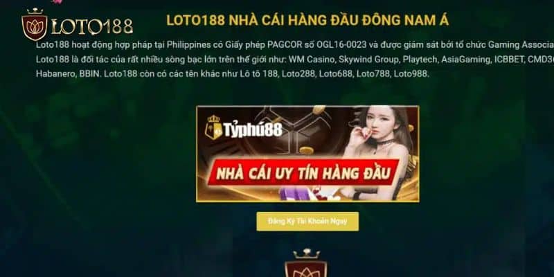 Loto188 có giấy phép hoạt động đàng hoàng